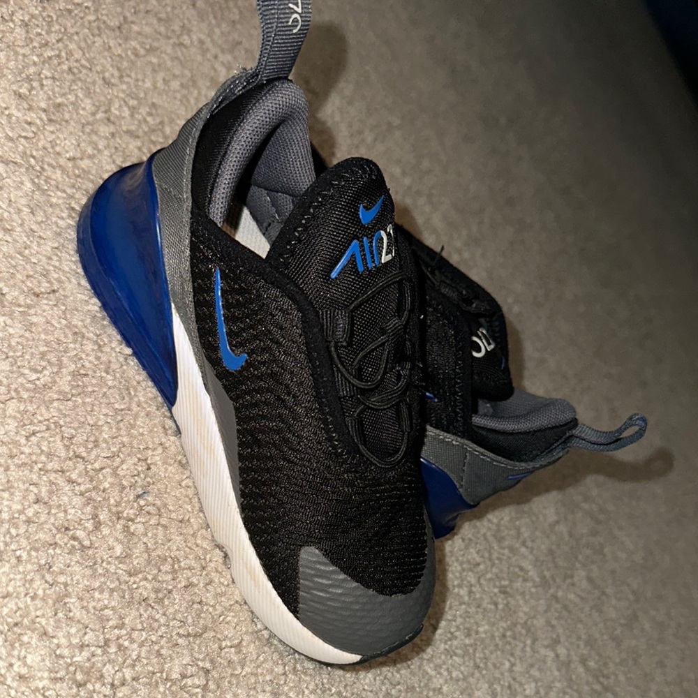 Black and Blue Chunky Sole Sneakers with Breathable Mesh